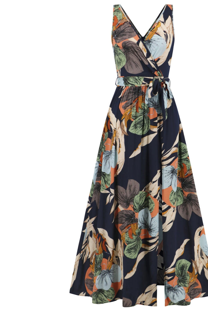 
                  
                    'ATHENA' Slit Tied Printed Surplice Dress
                  
                