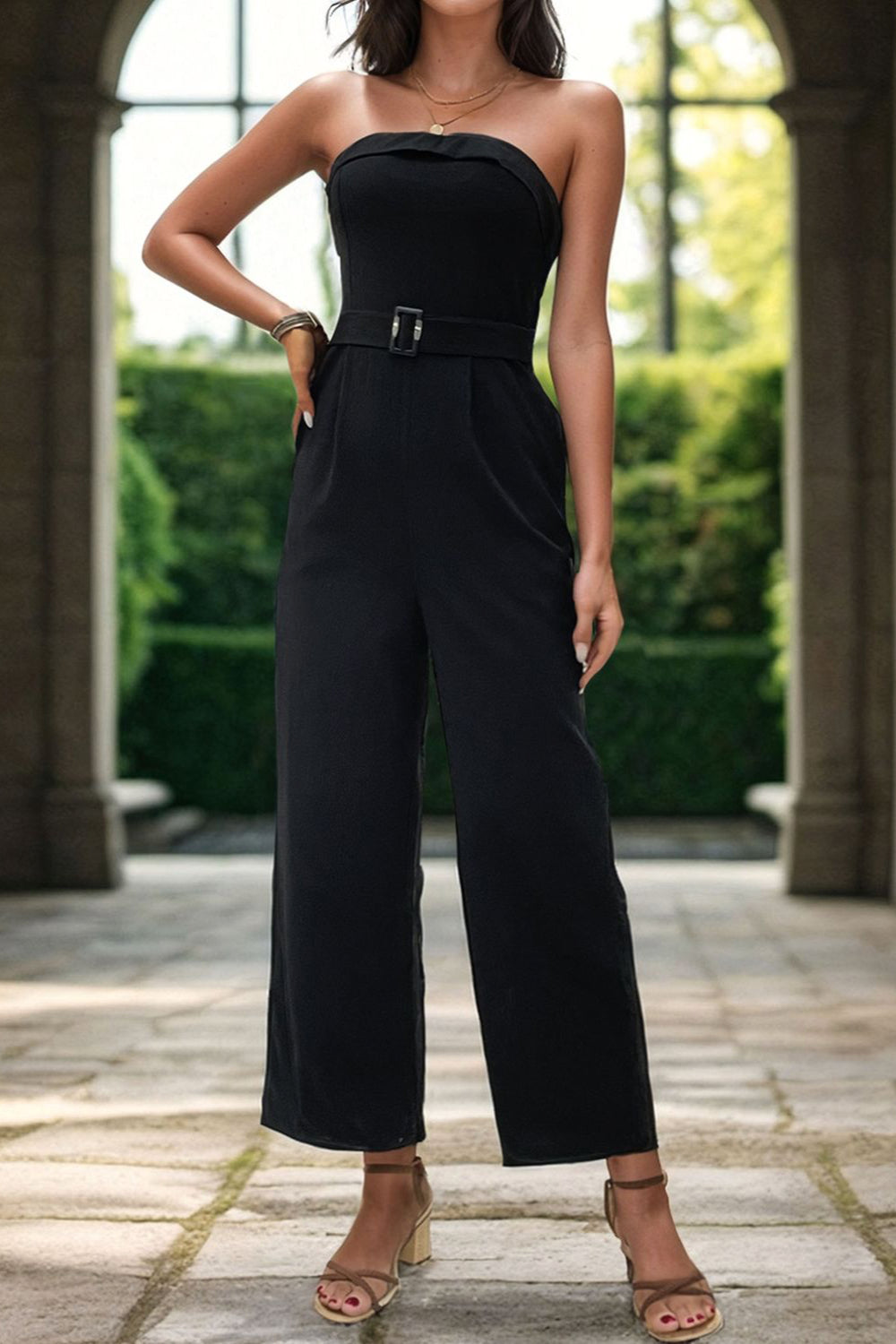 Tube Jumpsuit with Pockets