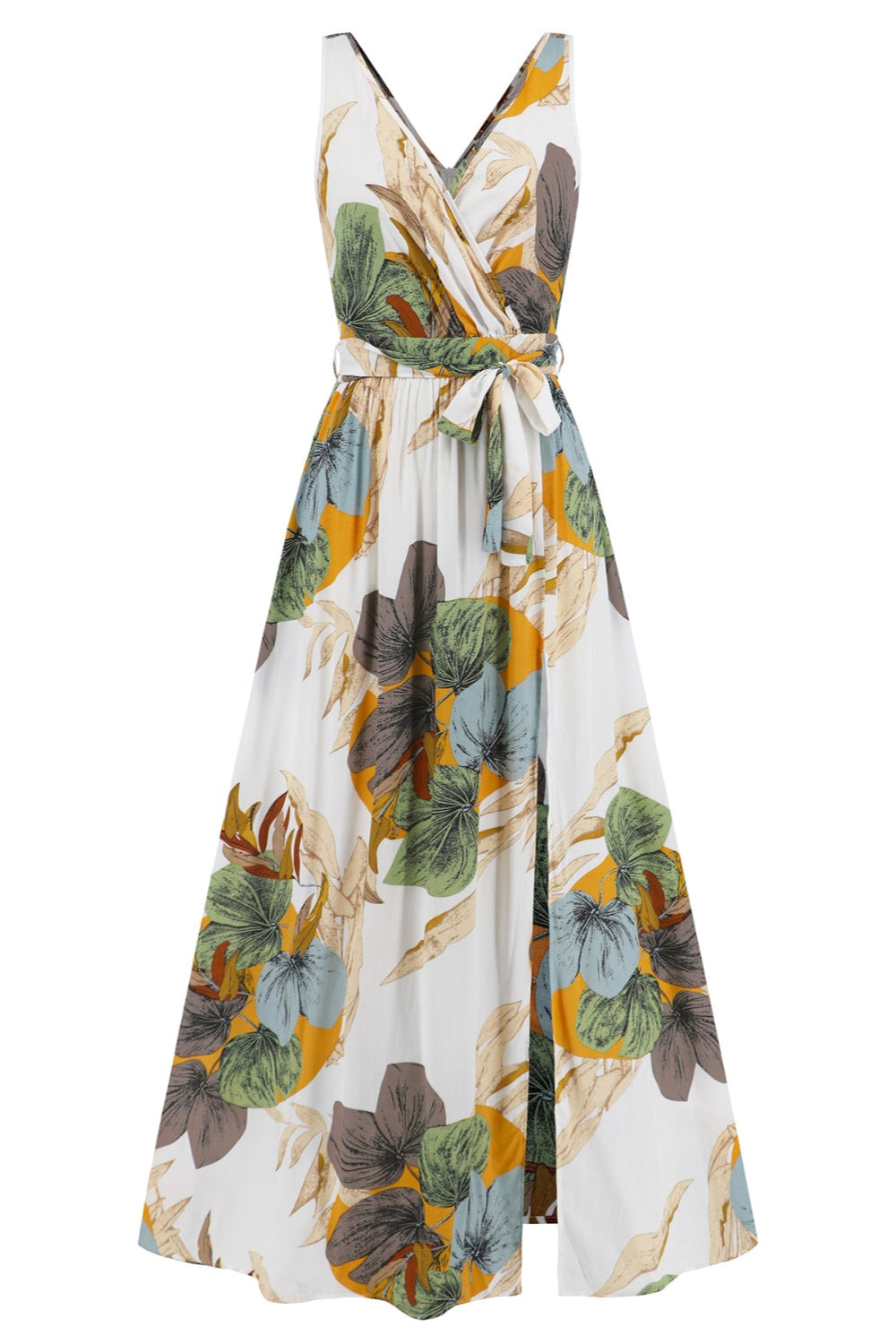 
                  
                    'ATHENA' Slit Tied Printed Surplice Dress
                  
                