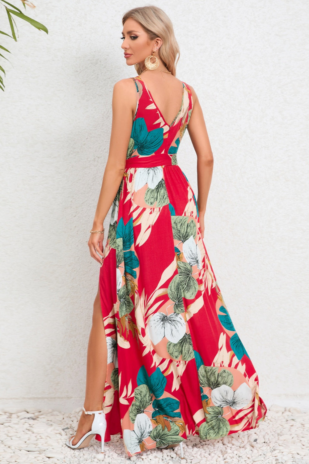 
                  
                    'ATHENA' Slit Tied Printed Surplice Dress
                  
                