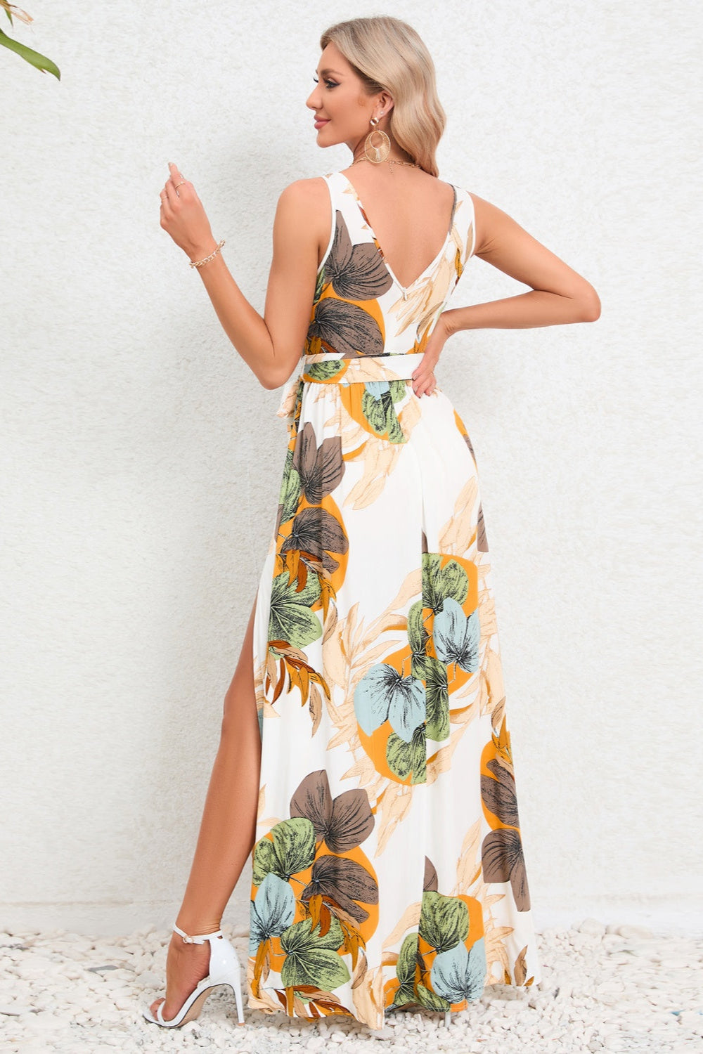 
                  
                    'ATHENA' Slit Tied Printed Surplice Dress
                  
                