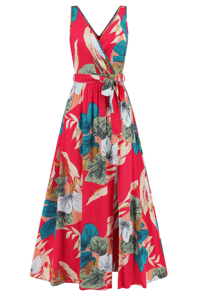 
                  
                    'ATHENA' Slit Tied Printed Surplice Dress
                  
                