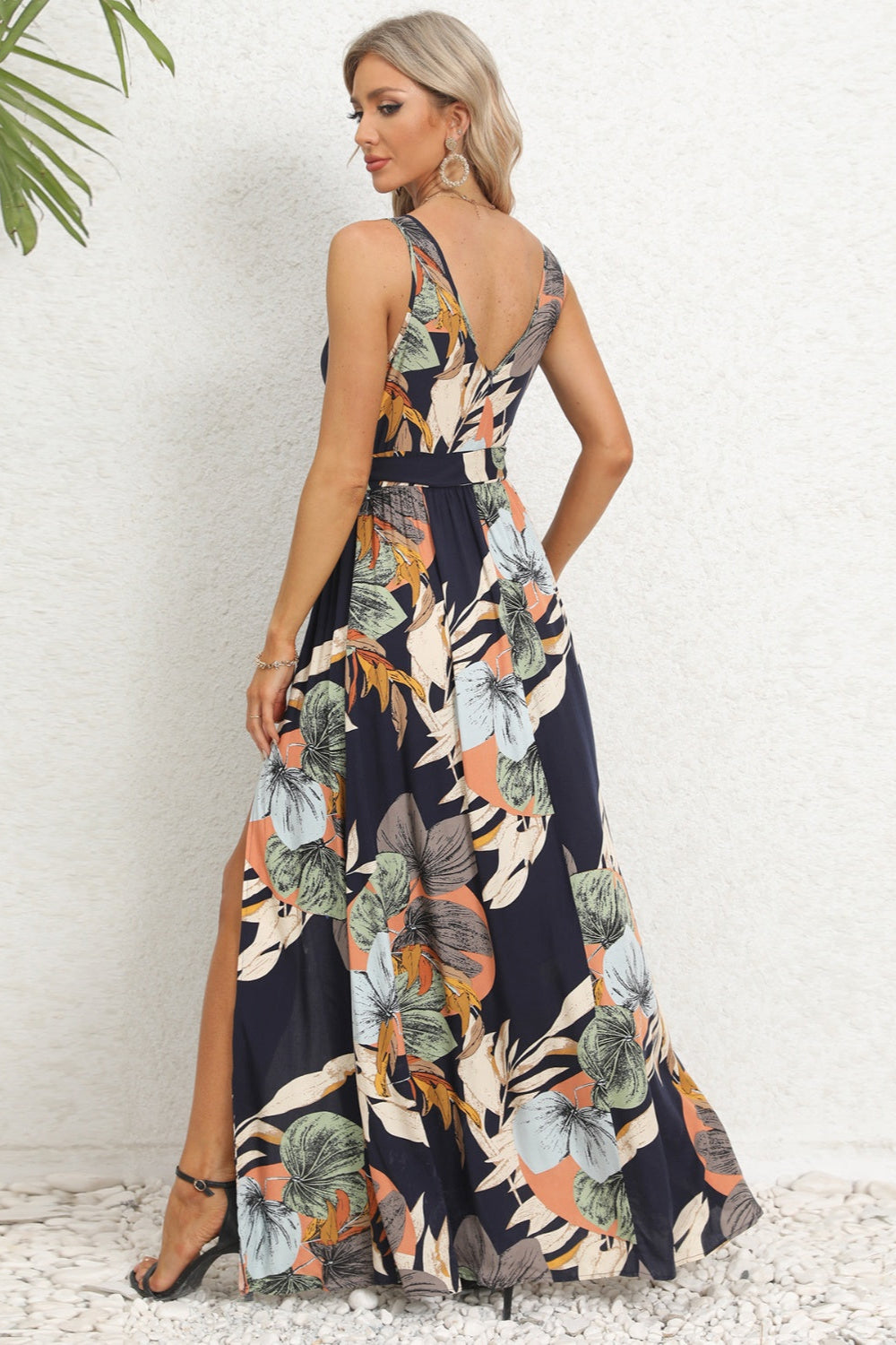 
                  
                    'ATHENA' Slit Tied Printed Surplice Dress
                  
                