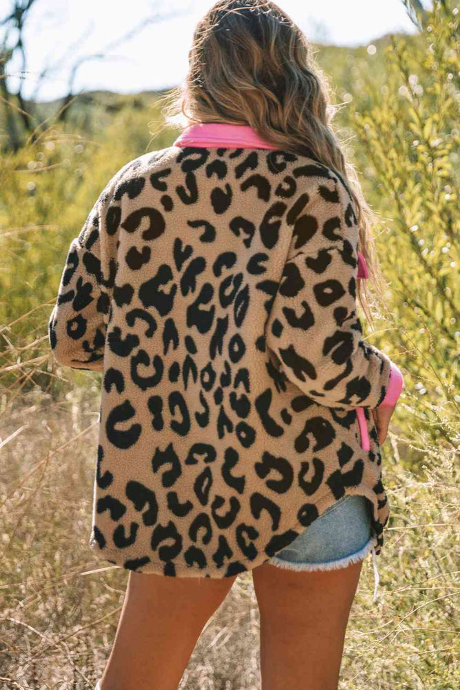 
                  
                    'Julia' Leopard Contrast Teddy Shacket with Pockets
                  
                