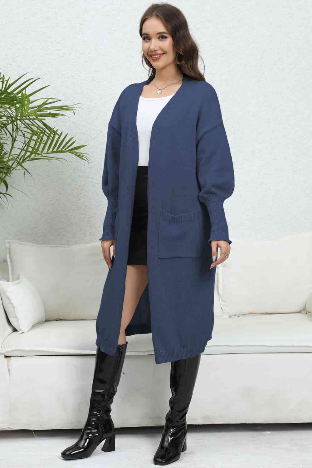 
                  
                    'Sadie' Open Front Dropped Shoulder Cardigan
                  
                