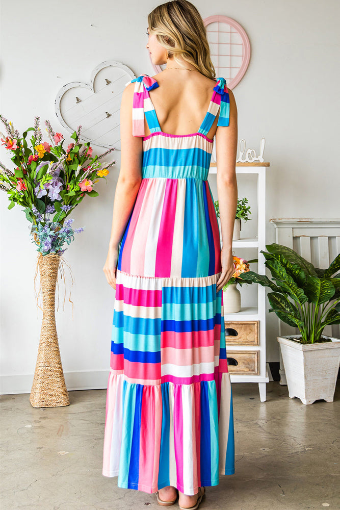 
                  
                    'Flurty' Striped Sleeveless Maxi Dress
                  
                