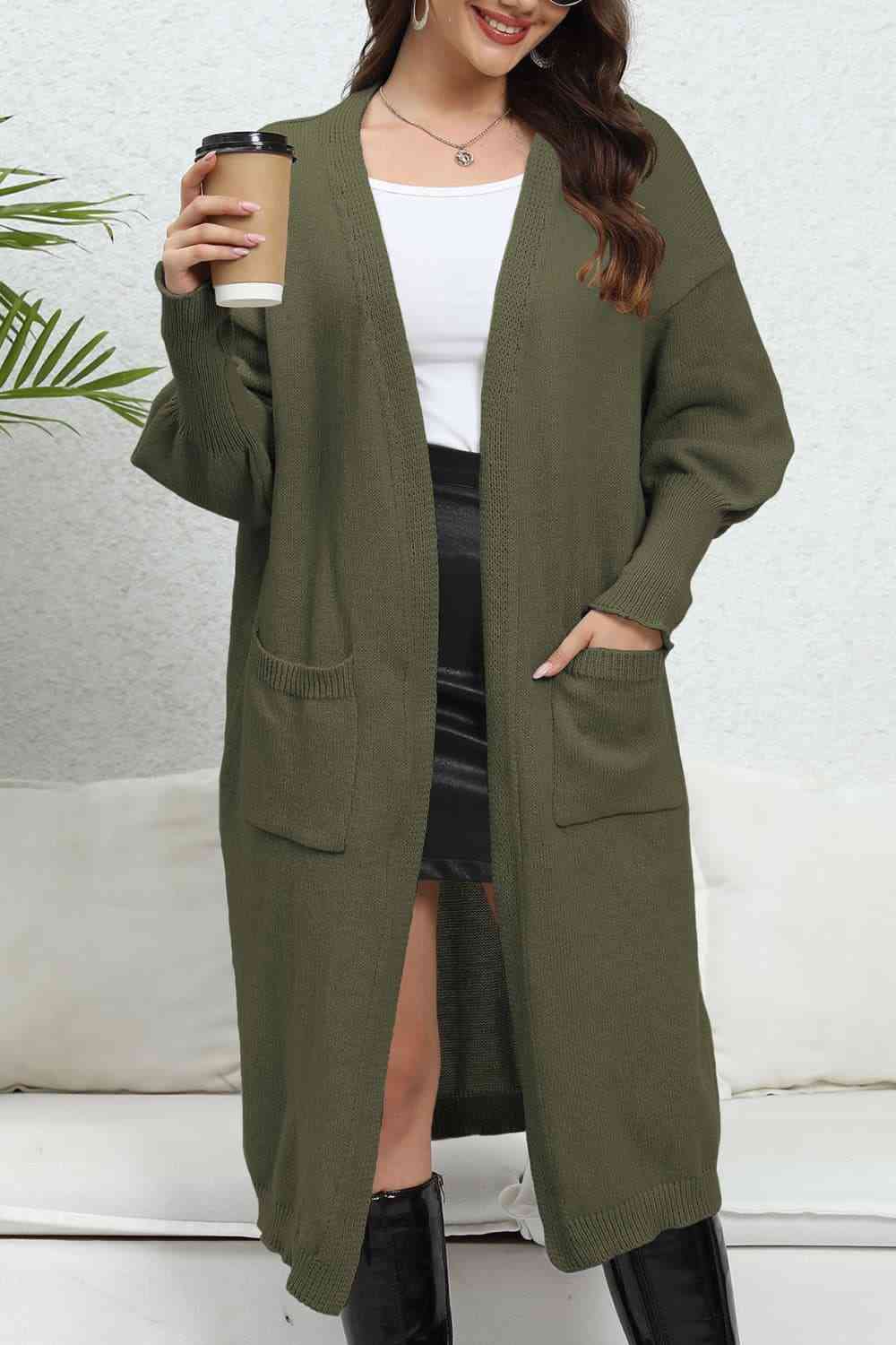 
                  
                    'Sadie' Open Front Dropped Shoulder Cardigan
                  
                