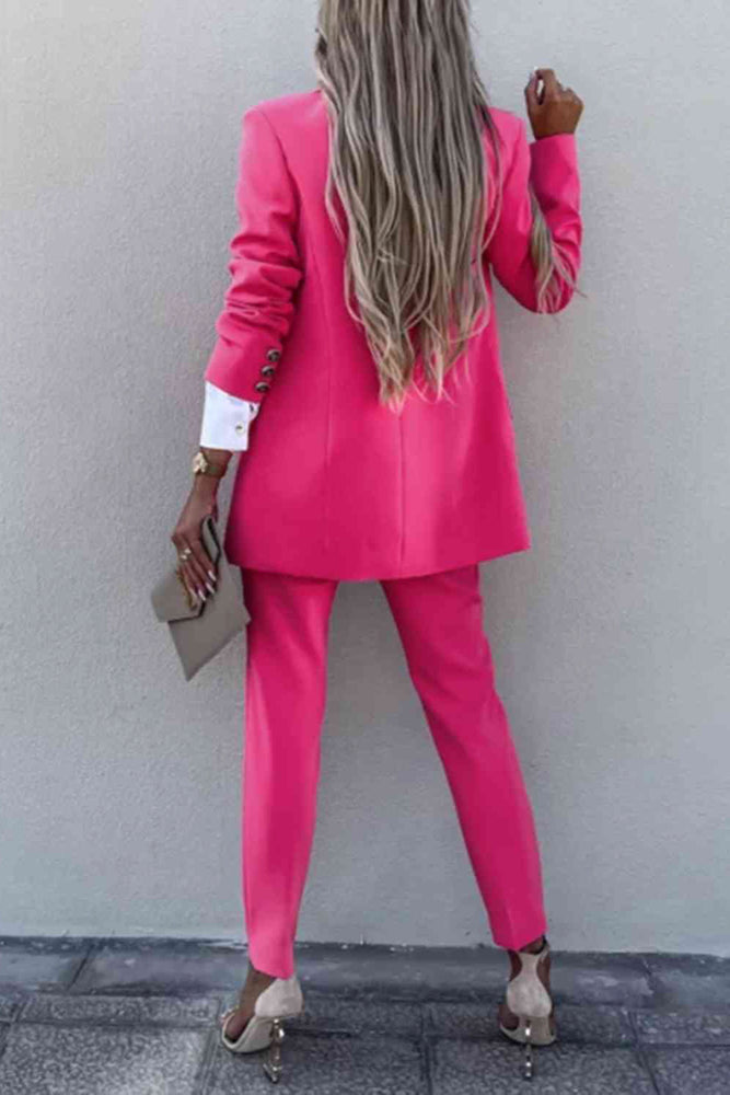 
                  
                    'Zellie'  Lapel Collar Long Sleeve Blazer and Pants Set
                  
                