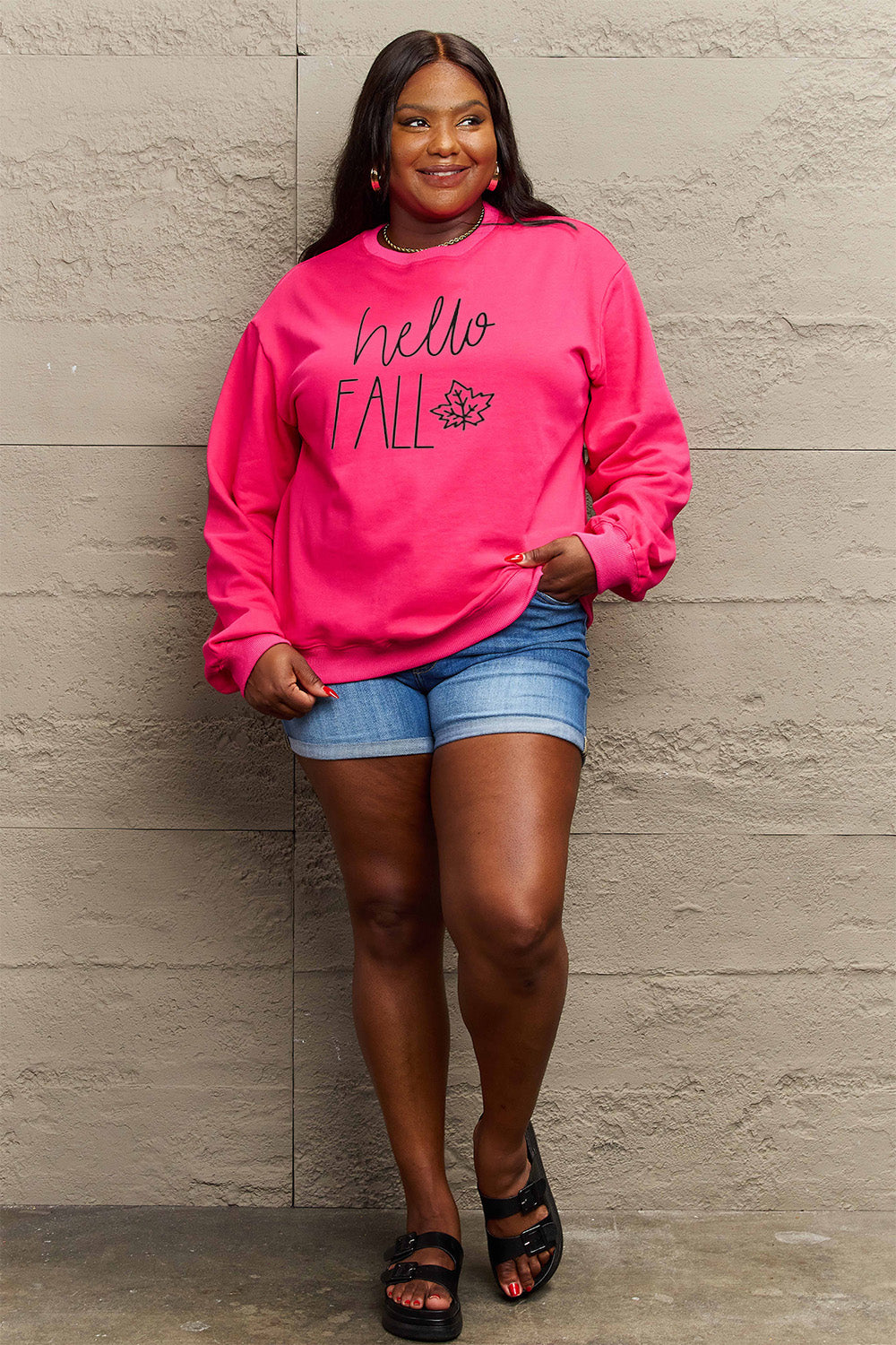 
                  
                    ' Mattie' Simply Love Full Size HELLO FALL Graphic Sweatshirt
                  
                