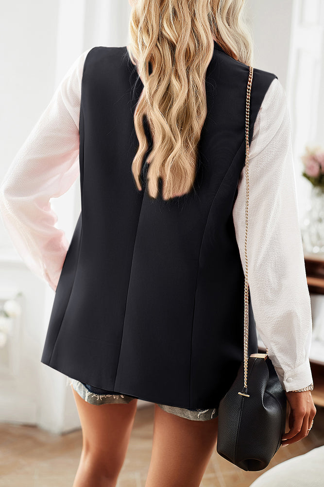 
                  
                    'Jay' Double-Breasted Sleeveless Blazer
                  
                