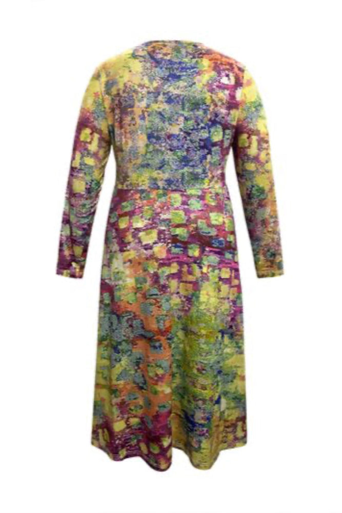 
                  
                    'Gianna' Plus Size Printed Round Neck Long Sleeve Dress
                  
                