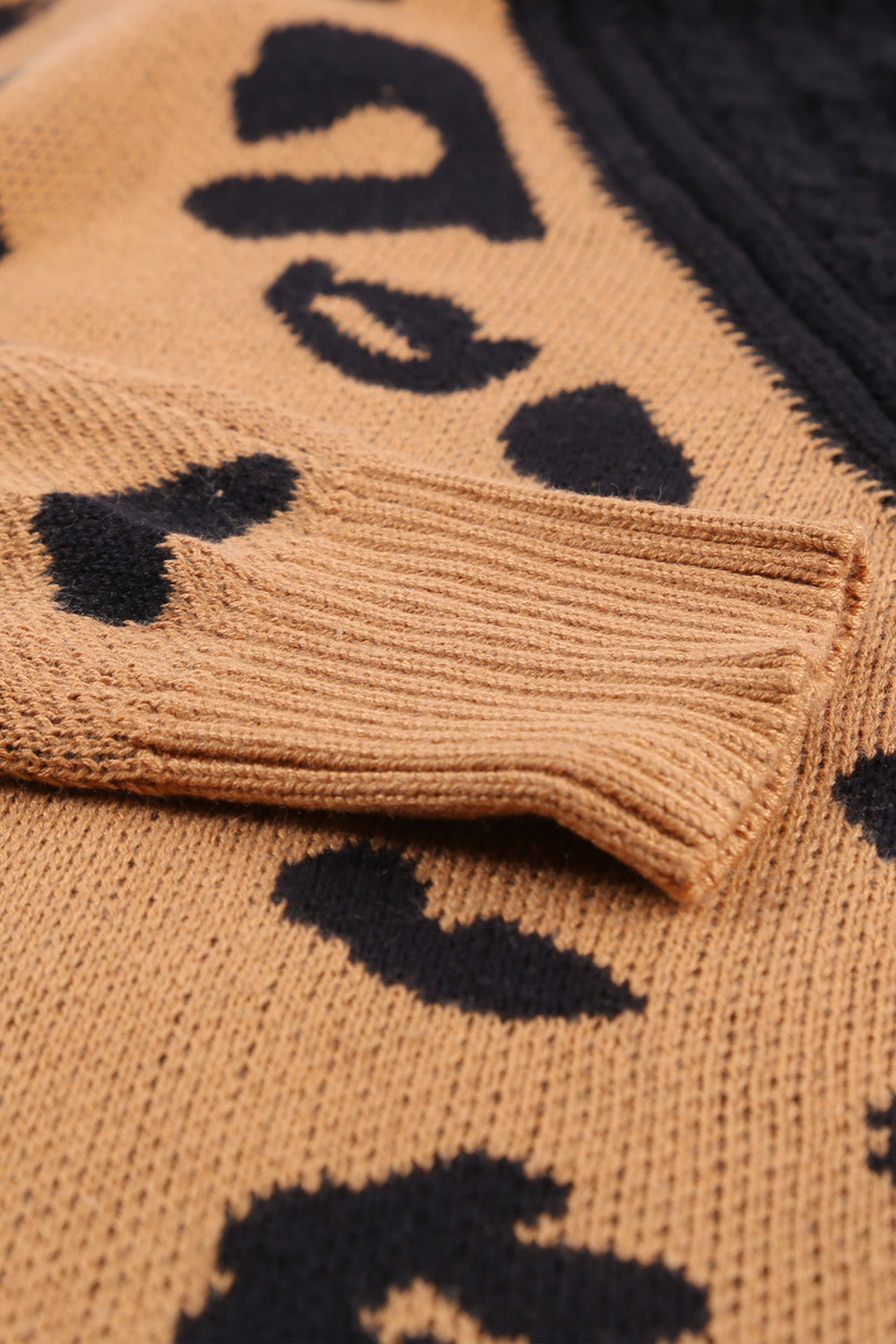 
                  
                    'Dominque' Leopard  Block Turtleneck Sweater
                  
                