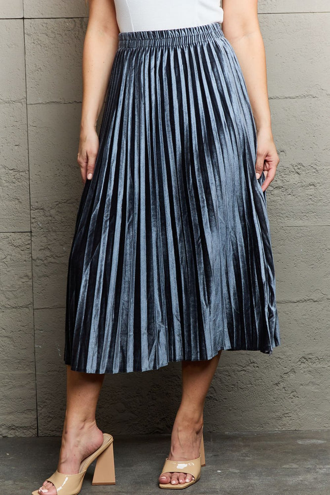 
                  
                    'Nancy'  Pleated Flowy Midi Skirt
                  
                