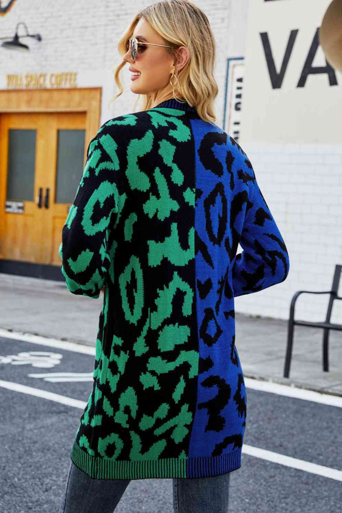 
                  
                    "Pris' Leopard Button Down Longline Cardigan
                  
                