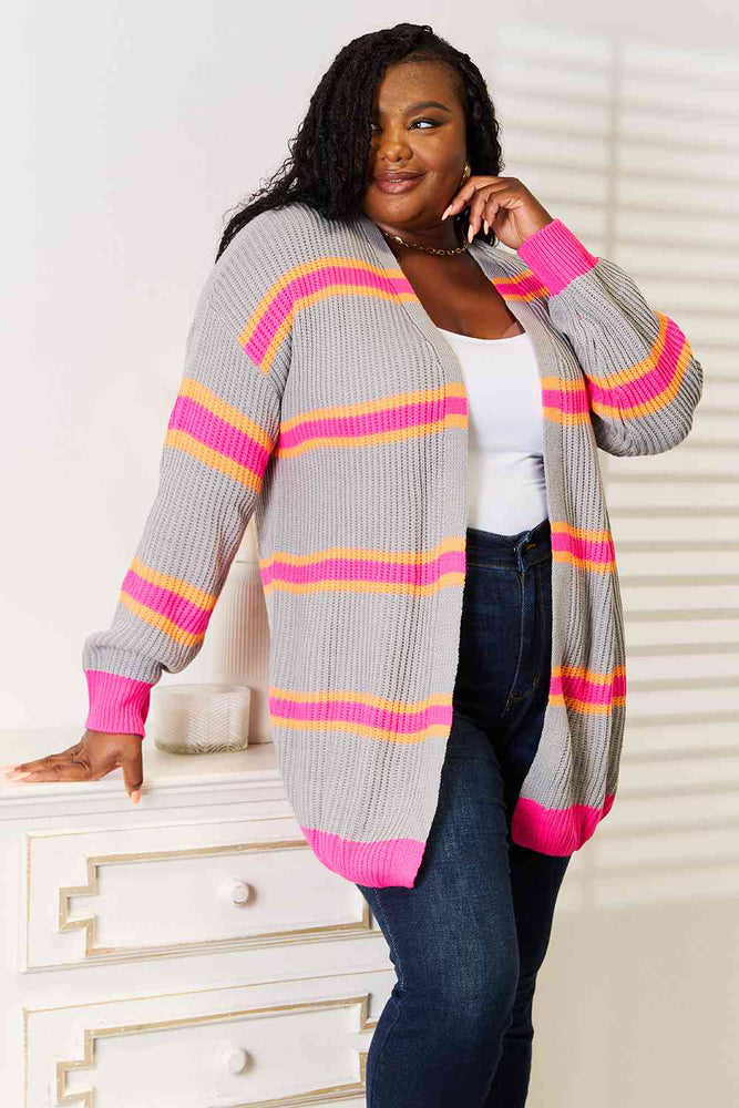 
                  
                    'Deanna' Woven Right Ribbed Long Sleeve Cardigan
                  
                