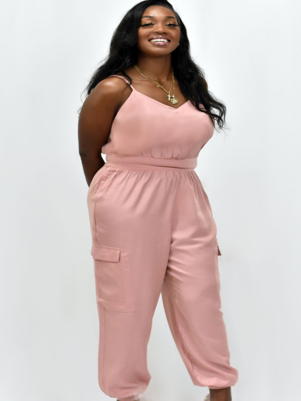 'Plushie' Pink Plush Jumpsuit