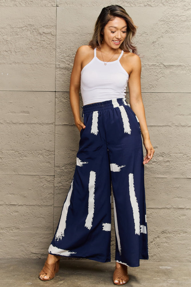 
                  
                    'Marisa' Printed Wide Leg Long Pants
                  
                