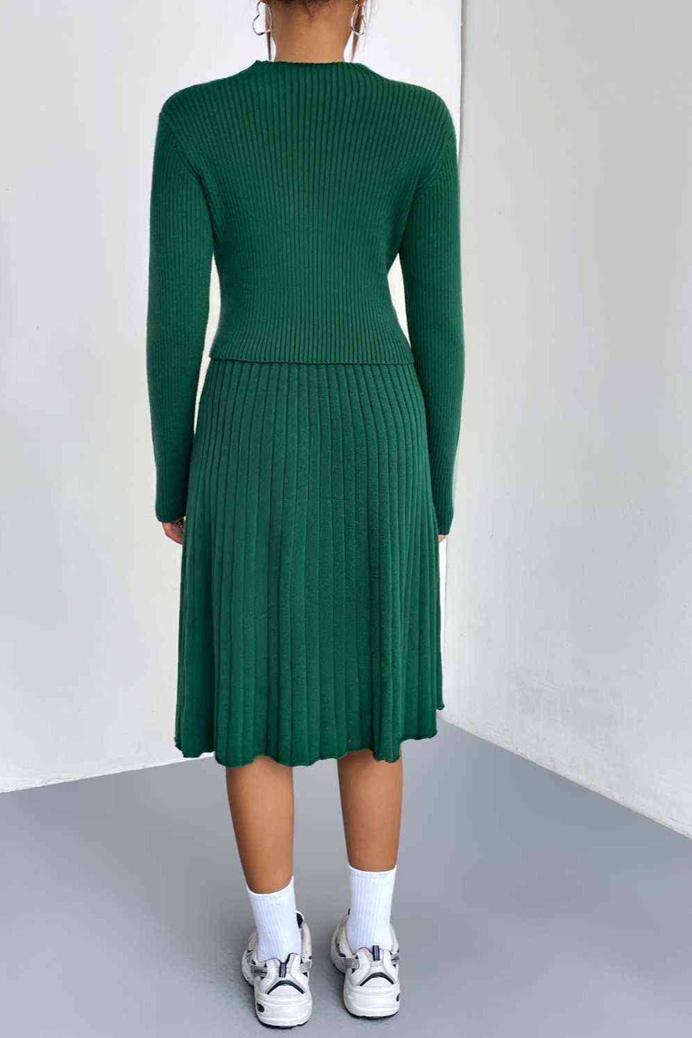 
                  
                    'Kyleigh' Rib-Knit Sweater and Skirt Set
                  
                