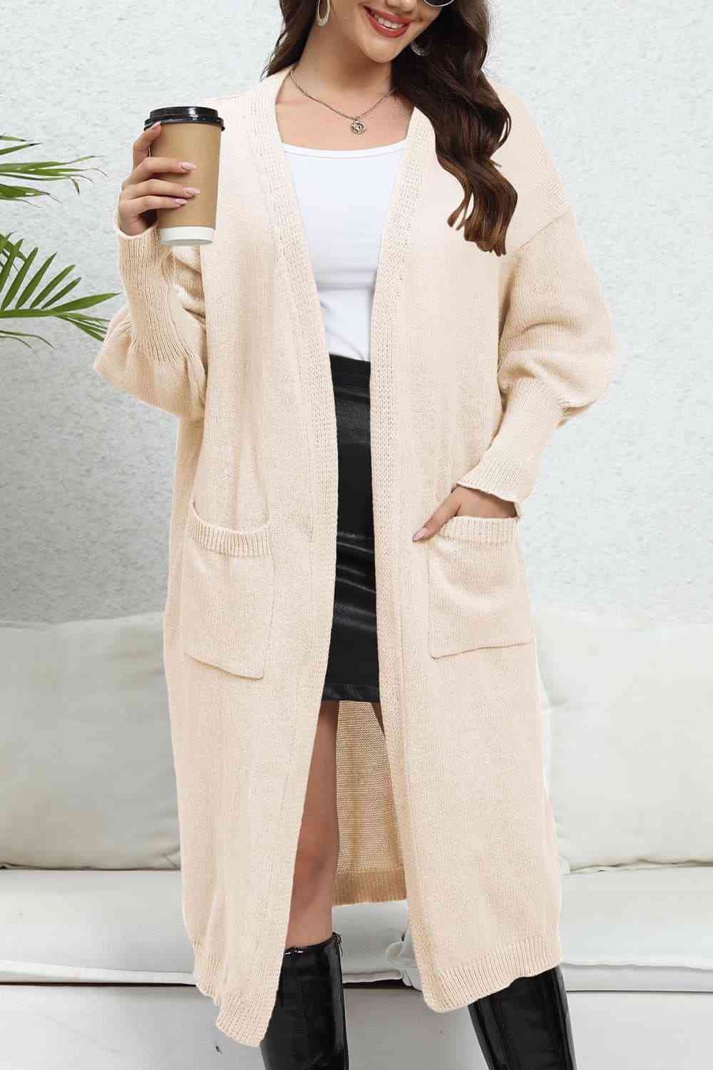 
                  
                    'Sadie' Open Front Dropped Shoulder Cardigan
                  
                