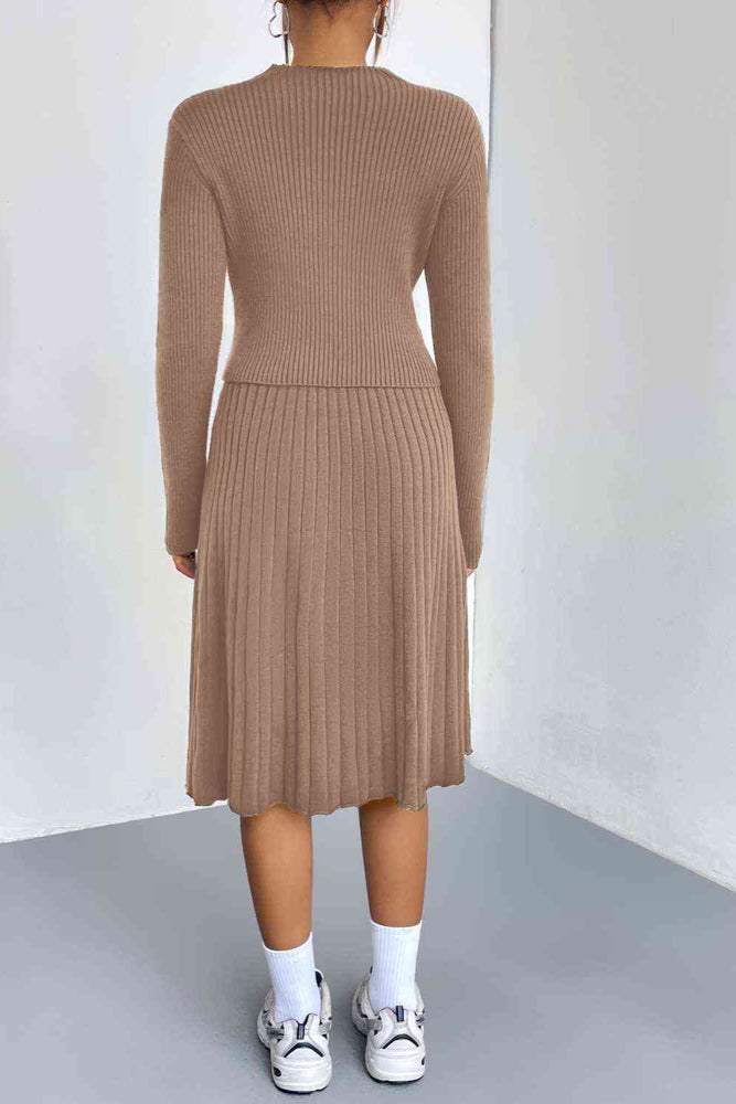 
                  
                    'Kyleigh' Rib-Knit Sweater and Skirt Set
                  
                