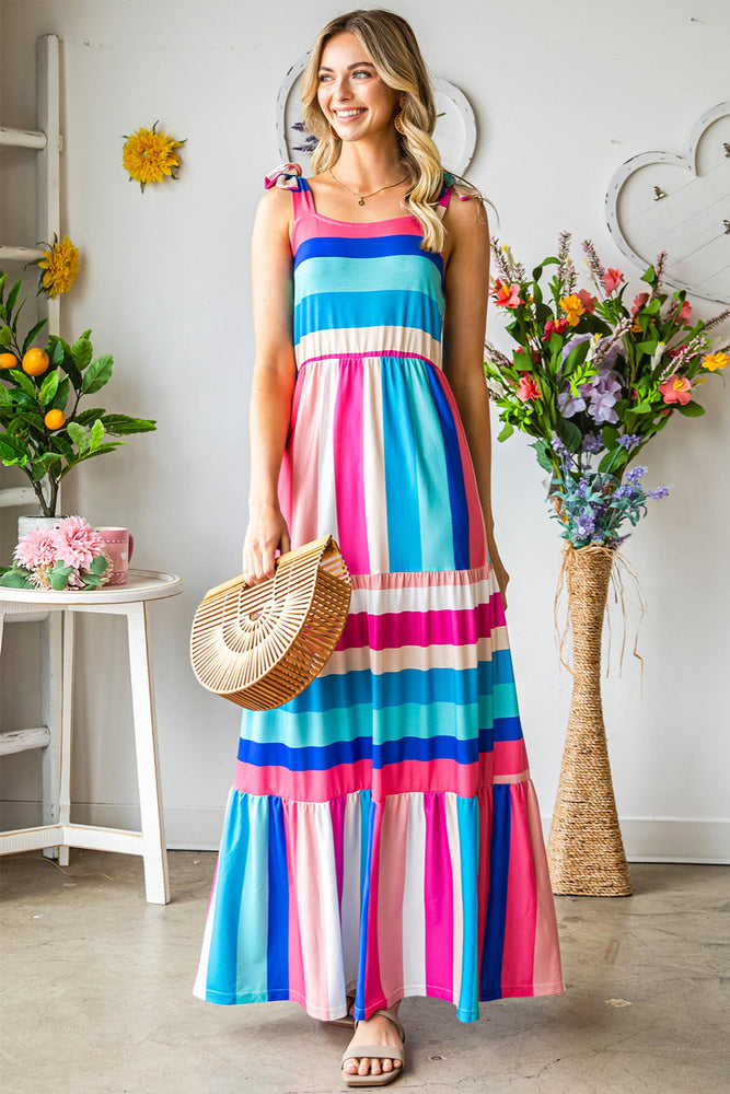 
                  
                    'Flurty' Striped Sleeveless Maxi Dress
                  
                