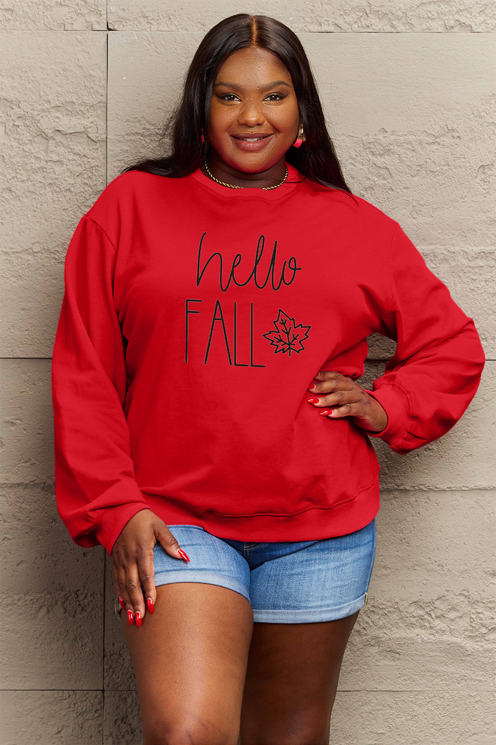 
                  
                    ' Mattie' Simply Love Full Size HELLO FALL Graphic Sweatshirt
                  
                