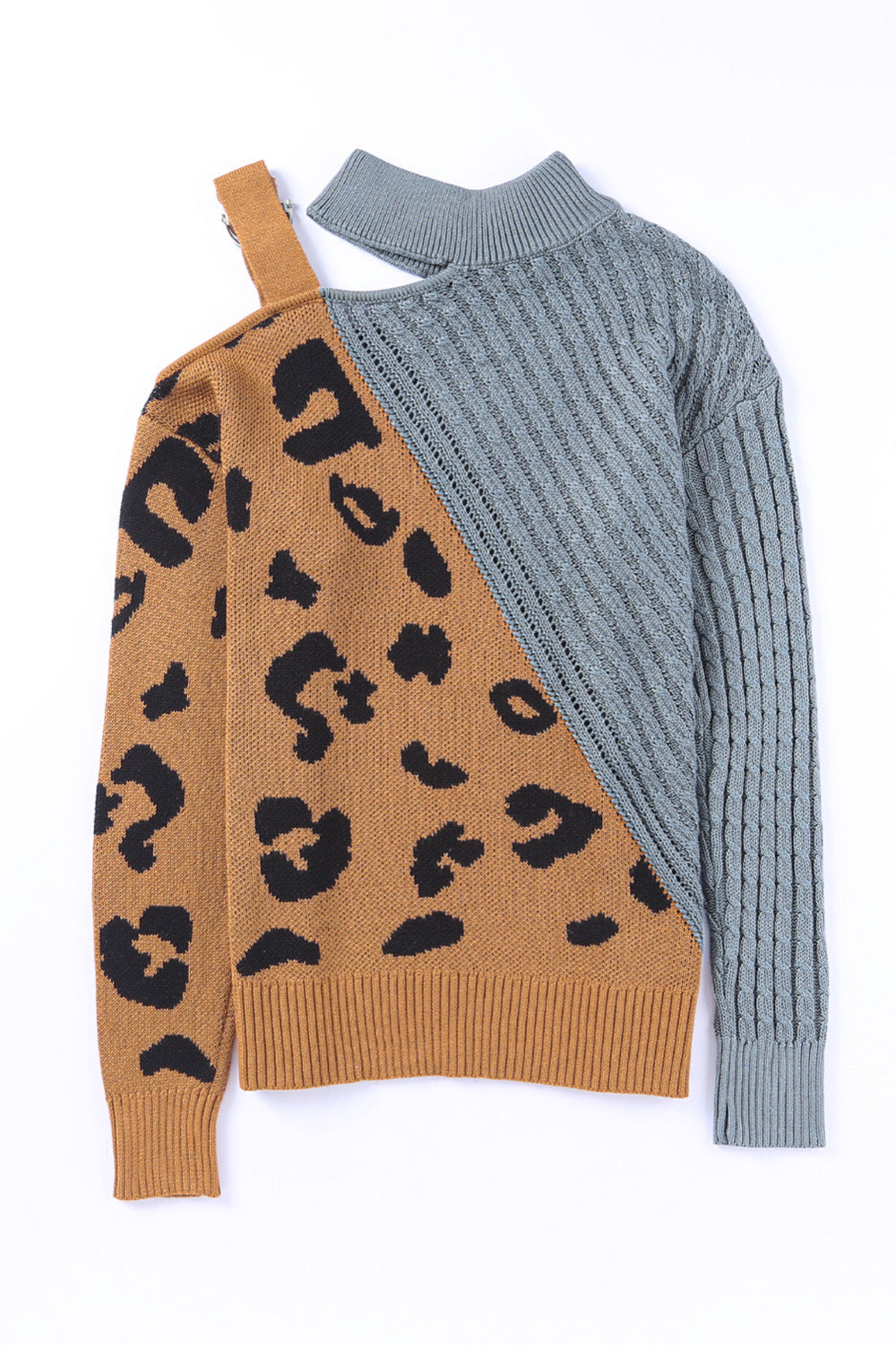 
                  
                    'Dominque' Leopard  Block Turtleneck Sweater
                  
                