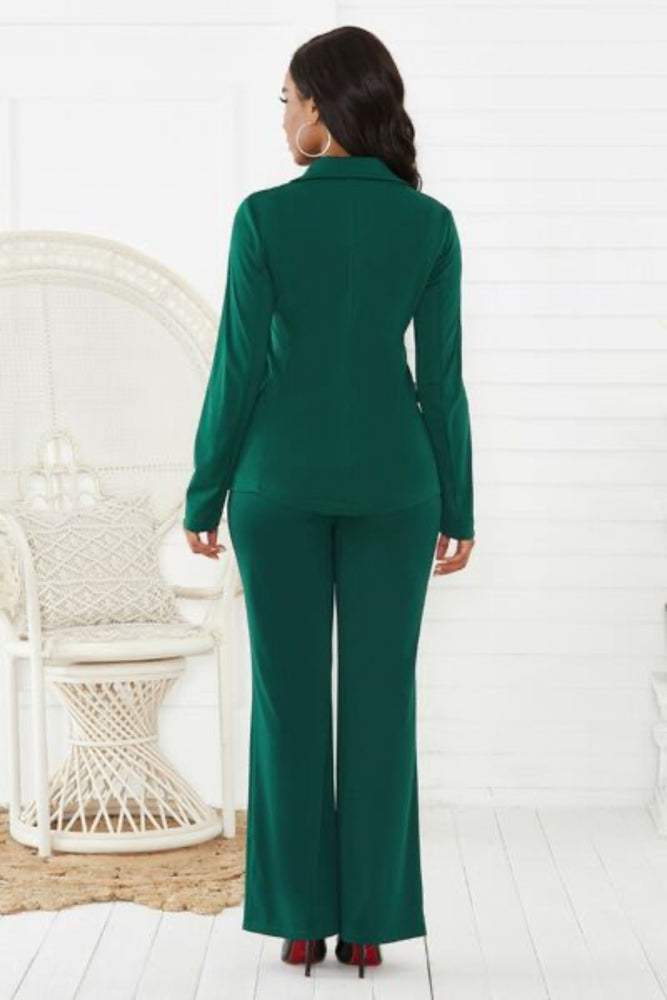 
                  
                    'Jovy' Lapel Collar Long Sleeve Blazer and Pants Set
                  
                