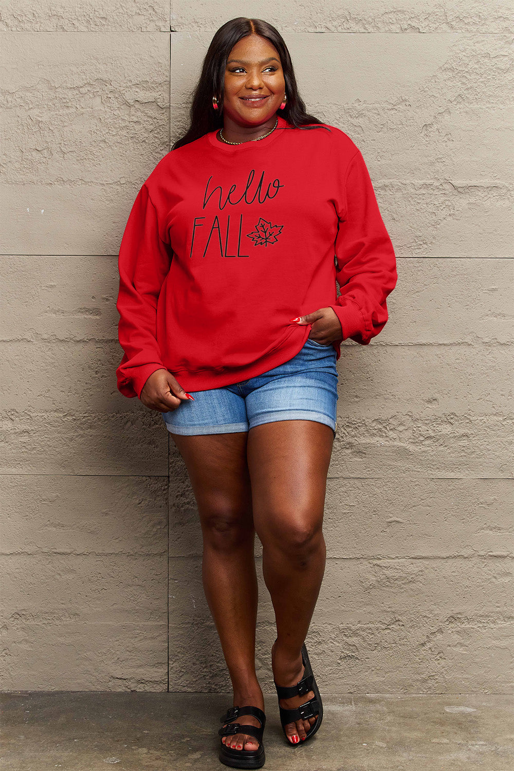 
                  
                    ' Mattie' Simply Love Full Size HELLO FALL Graphic Sweatshirt
                  
                