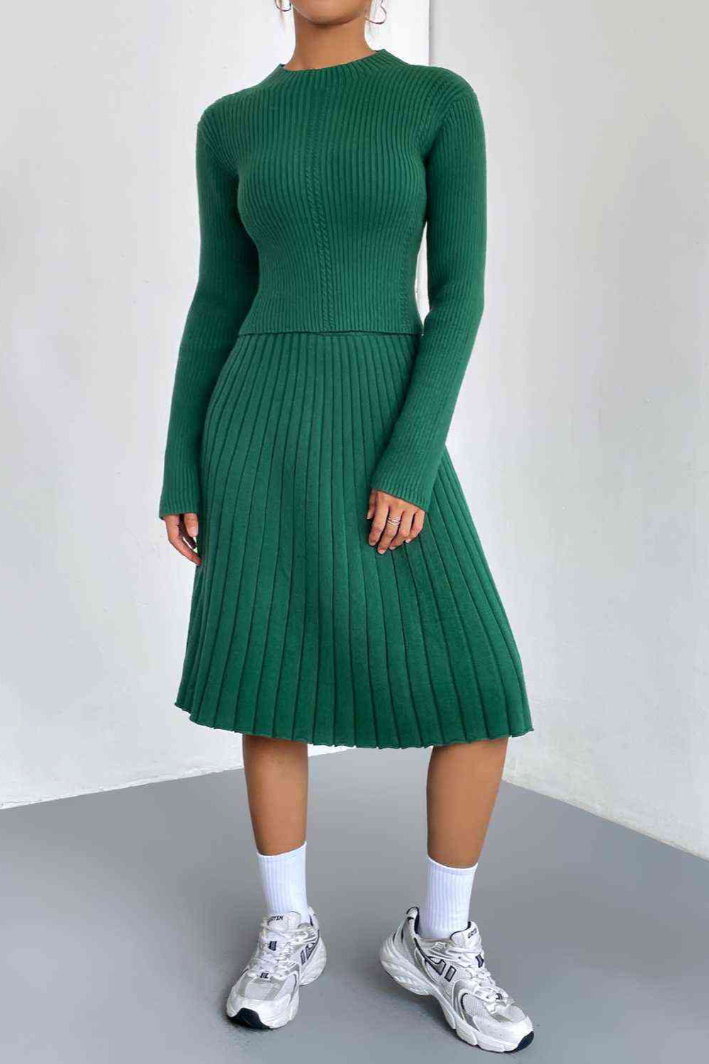 
                  
                    'Kyleigh' Rib-Knit Sweater and Skirt Set
                  
                