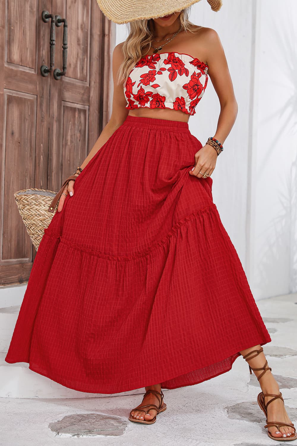 
                  
                    'Franky' Floral Tube Top and Maxi Skirt Set
                  
                