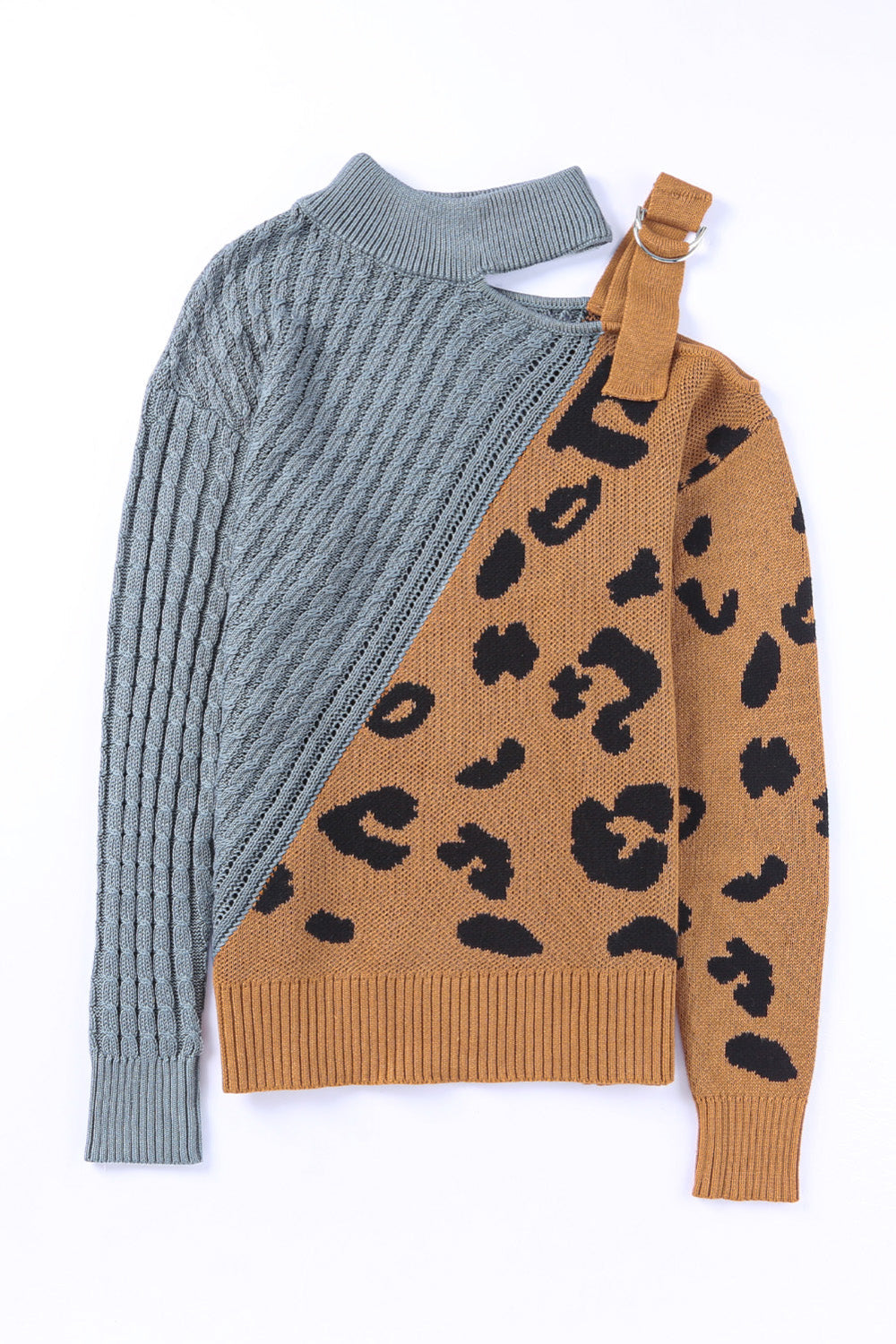 
                  
                    'Dominque' Leopard  Block Turtleneck Sweater
                  
                