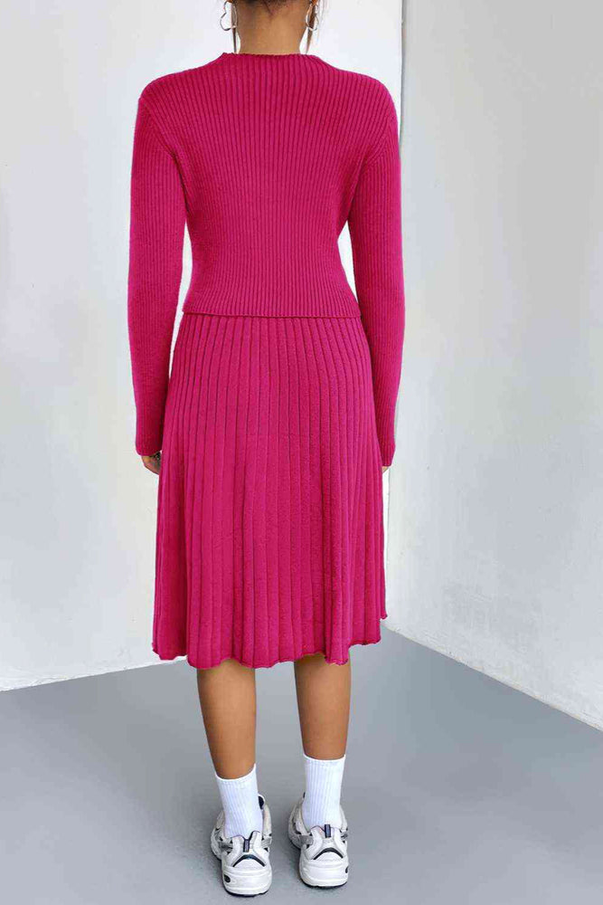 
                  
                    'Kyleigh' Rib-Knit Sweater and Skirt Set
                  
                