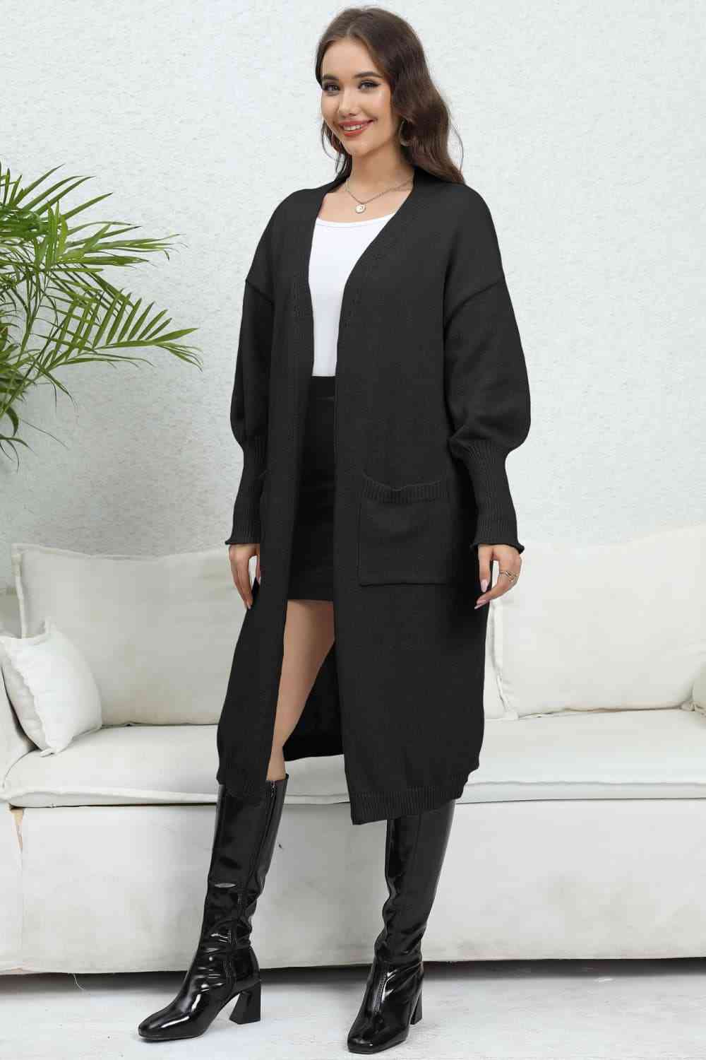 
                  
                    'Sadie' Open Front Dropped Shoulder Cardigan
                  
                